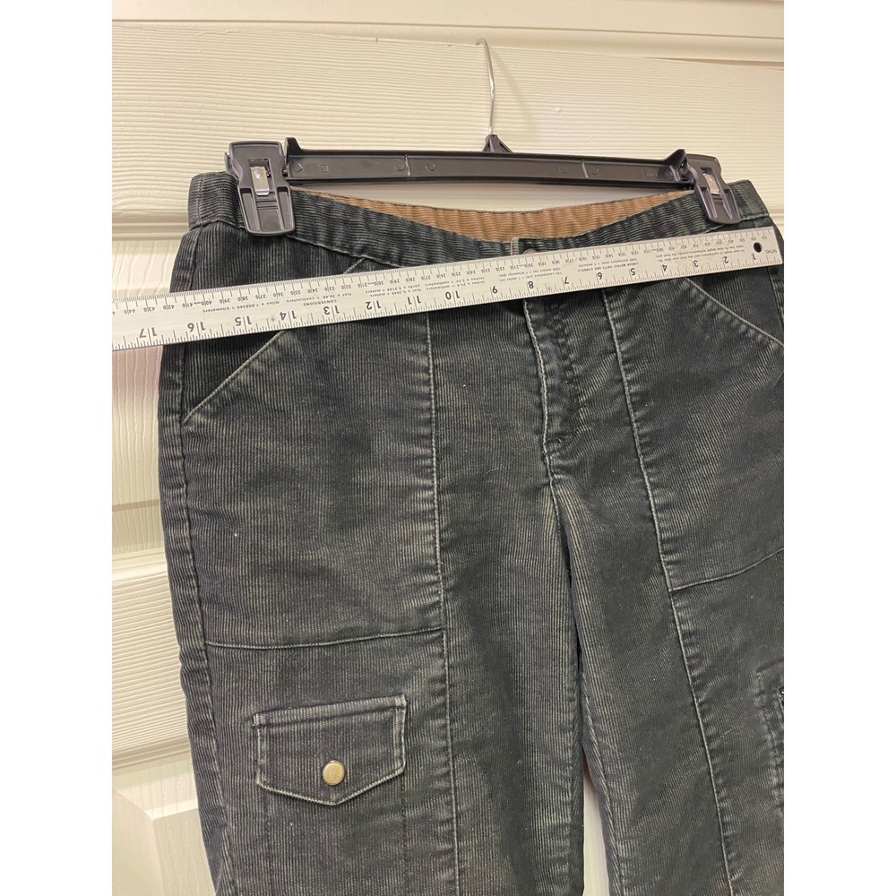 Athleta Cargo Pants Womens 8 Blue Green Corduroy Utility Color Shift - Picture 14 of 17
